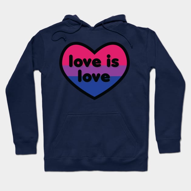 Love is love [Bisexual] Hoodie by deadbeatprince typography